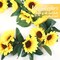 24 Pcs Artificial Sunflower Garland Decor 7.5ft Per Pcs Silk Hanging Sunflowers Vine Yellow Flower Garland Faux Sunflower Wall Decor for Wedding Table Garden Craft Party Decoration, 177.2 Feet Total